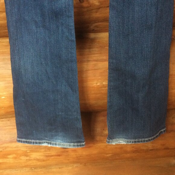 Miss Me Dark Wash Flap Pockets Mid Rise Boot Western Boho Denim Jeans Size 30* - Picture 9 of 10